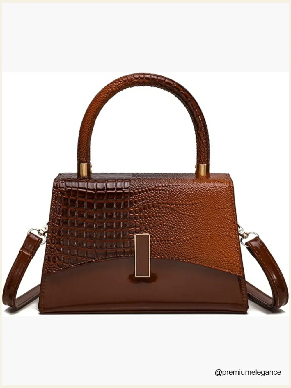 Vintage Vegan Leather Crossbody Satchel Mini Handbag Shoulder Bag